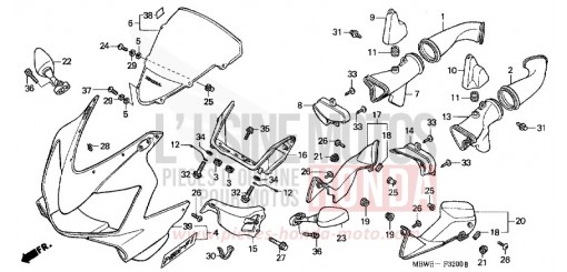 UPPER COWL CBR600F4 de 2004